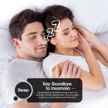 Hybrid ANC sleeping earbuds -40db with white noise